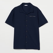 ゴルフウェアメンズ M ハウンドトゥースジャージィシャツ シャツ半袖 XL ネイビー 001-23644-52-098