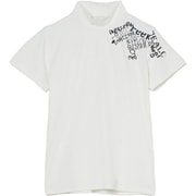 ゴルフウェアレディース L レタードヘンリークールUVベア天トッ シャツ半袖 M オフホワイト 002-23340-40-005