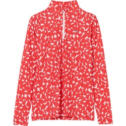 ゴルフウェアレディース L ペタルヘンリープリント長袖ハーフジッ シャツ長袖 L レッド 002-23411-42-063