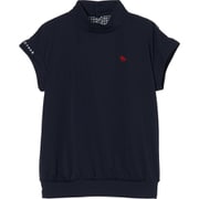 ゴルフウェアレディース L ギンガムコンビジャージィトップ シャツ半袖 L ネイビー 002-23443-42-098