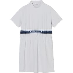 ゴルフウェアレディース L モックネックジャージィワンピース スカート L Lグレー系 002-63440-42-012
