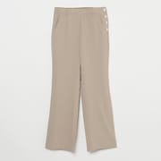 ゴルフウェアレディース L PEサッカーストライプパンツ パンツ M ベージュ系 002-73510-40-054