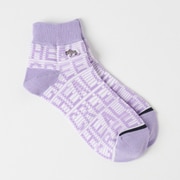 ソックス M ジャガード風ロゴソックス ソックス F ラベンダー 003-43230-50-080