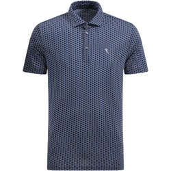ゴルフウェアメンズ 017A ALBERGO シャツ半袖 XL ネイビー 031-23341-50-098