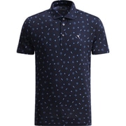 ゴルフウェアメンズ 017A ALBERGO シャツ半袖 XL Dネイビー 031-23440-50-199