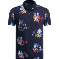 ゴルフウェアメンズ 020A ADDIO シャツ半袖 XL ネイビー 031-23441-50-198