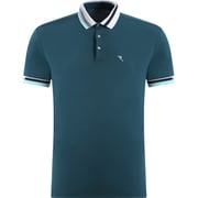 ゴルフウェアメンズ 022A ALLARME シャツ半袖 XL グリーン系 031-23444-50-024