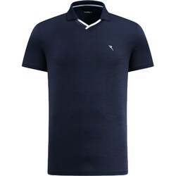 ゴルフウェアメンズ 016A AUGUST シャツ半袖 XXL ネイビー 031-23540-52-098