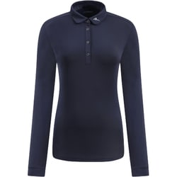 ゴルフウェアレディース 065A ANNUARIO シャツ長袖 XL ネイビー 032-23314-44-098