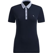 ゴルフウェアレディース 076A AVARIZIA シャツ半袖 XL ネイビー 032-23442-44-098