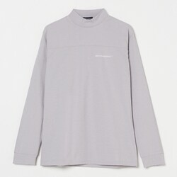 ゴルフウェアメンズ M-ソロナテンジクナガソデモックネック シャツ長袖 M グレー 044-23211-48-013