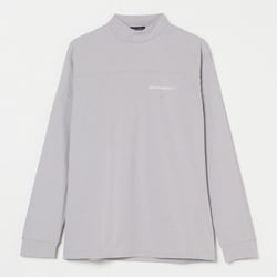 ゴルフウェアメンズ M-ソロナテンジクナガソデモックネック シャツ長袖 L グレー 044-23211-50-013