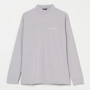ゴルフウェアメンズ M-ソロナテンジクナガソデモックネック シャツ長袖 XL グレー 044-23211-52-013