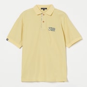 ゴルフウェアメンズ M-レイカンコットンハンソデポロ シャツ半袖 XL イエロー 044-23441-52-032