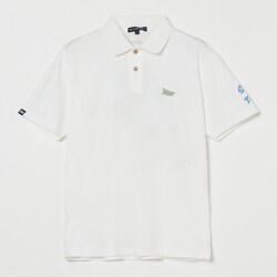 ゴルフウェアメンズ M-クールコアハンソデポロ シャツ半袖 M オフホワイト 044-23447-48-005