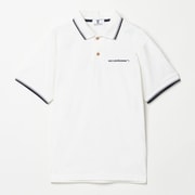 ゴルフウェアメンズ M-ソロナテンジクハンソデポロ YALE Universityコラボ シャツ半袖 M オフホワイト 044-23454-48-005