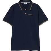 ゴルフウェアメンズ M-ソロナテンジクハンソデポロ YALE Universityコラボ シャツ半袖 M ネイビー 044-23454-48-098