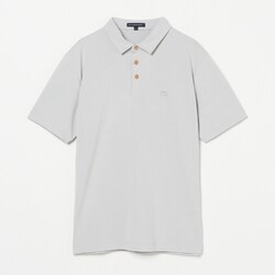 ゴルフウェアメンズ M-メッシュジャカードハンソデポロ シャツ半袖 M グレー 044-23542-48-013