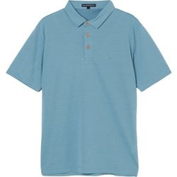 ゴルフウェアメンズ M-メッシュジャカードハンソデポロ シャツ半袖 L モスグリーン 044-23542-50-025