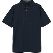 ゴルフウェアメンズ M-メッシュジャカードハンソデポロ シャツ半袖 L ネイビー 044-23542-50-098