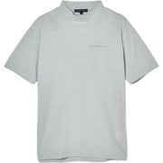 ゴルフウェアメンズ M-メッシュジャカードハンソデモックネック シャツ半袖 XL グレー 044-23543-52-013