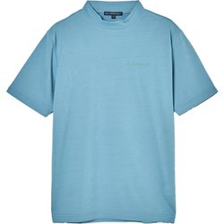ゴルフウェアメンズ M-メッシュジャカードハンソデモックネック シャツ半袖 M モスグリーン 044-23543-48-025