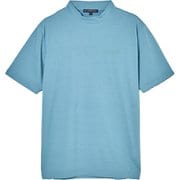 ゴルフウェアメンズ M-メッシュジャカードハンソデモックネック シャツ半袖 XL モスグリーン 044-23543-52-025