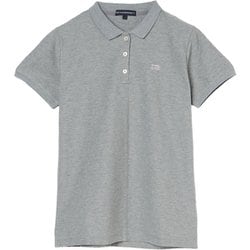 ゴルフウェアレディース L-カノコハンソデポロ シャツ半袖 M グレー 045-23242-40-013
