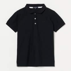 ゴルフウェアレディース L-カノコハンソデポロ シャツ半袖 M ブラック 045-23242-40-019