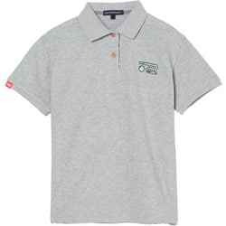 ゴルフウェアレディース L-レイカンコットンハンソデポロ シャツ半袖 M グレー 045-23441-40-013
