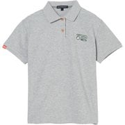ゴルフウェアレディース L-レイカンコットンハンソデポロ シャツ半袖 M グレー 045-23441-40-013