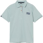 ゴルフウェアレディース L-レイカンコットンハンソデポロ シャツ半袖 L グリーン 045-23441-42-023