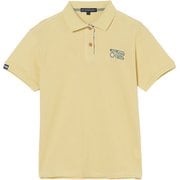 ゴルフウェアレディース L-レイカンコットンハンソデポロ シャツ半袖 M イエロー 045-23441-40-032