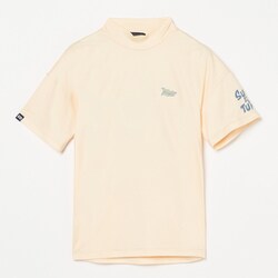 ゴルフウェアレディース L-クールコアハンソデモックネック シャツ半袖 L イエロー 045-23446-42-032