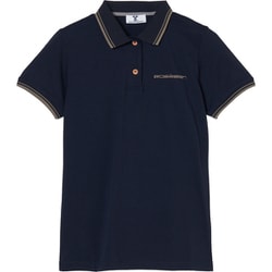 ゴルフウェアレディース L-ソロナテンジクハンソデポロ シャツ半袖 M ネイビー 045-23454-40-098