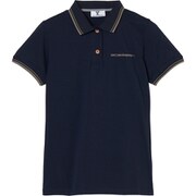 ゴルフウェアレディース L-ソロナテンジクハンソデポロ シャツ半袖 M ネイビー 045-23454-40-098