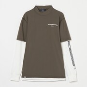 ゴルフウェアメンズ M-レイヤードロングシャツ シャツ長袖 M カーキ 047-23311-48-027