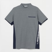 ゴルフウェアメンズ M-UVハンソデモックネック シャツ半袖 M グレー 047-23341-48-013