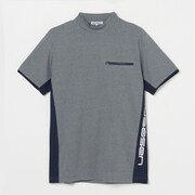 ゴルフウェアメンズ M-UVハンソデモックネック シャツ半袖 L グレー 047-23341-50-013