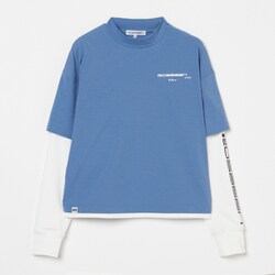 ゴルフウェアレディース L-レイヤードロングシャツ シャツ長袖 L ターコイズ 048-23311-42-094