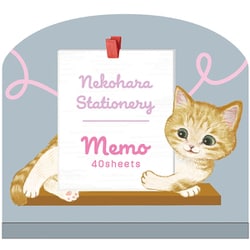 限定 ダイカットメモ ねこハラ グレー M05302