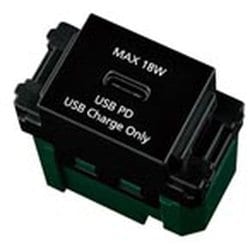WN14841B [埋込充電用USBコンセント1ポート 18W USB-C ブラック 1個]