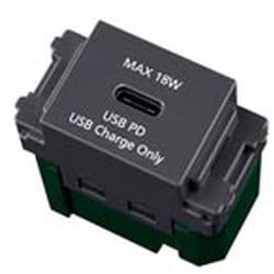 WN14841H [埋込充電用USBコンセント1ポート 18W USB-C グレー 1個]