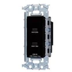 WTL1488B [埋込充電用USBコンセント2ポート 最大60W USB-C 金属枠付 ブラック 1個]