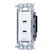 WTL1488W [埋込充電用USBコンセント2ポート 最大60W USB-C 金属枠付 セラミックホワイト 1個]