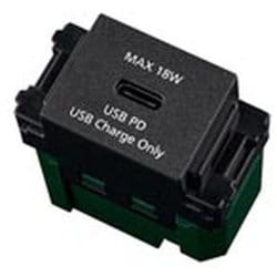 WN14841MB [埋込USBコンセント 充電用 1ポート 18W USB-C マットブラック 1個]