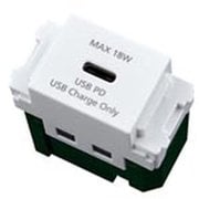 WN14841MCW [埋込USBコンセント 充電用 1ポート 18W USB-C マットセラミックホワイト 1個]