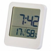 お風呂クロック&温湿度計 ホワイト 単4形乾電池×2本(別売) HB-T20-W
