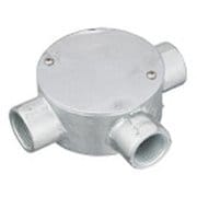 DF2739P [ねじ付き電線管用付属品 丸型露出ボックス3方出 薄鋼用 鋳鉄製 C39 1個]