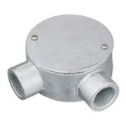 DF2939P [ねじ付き電線管用付属品 丸型露出ボックス直角2方出 薄鋼用 鋳鉄製 C39 1個]
